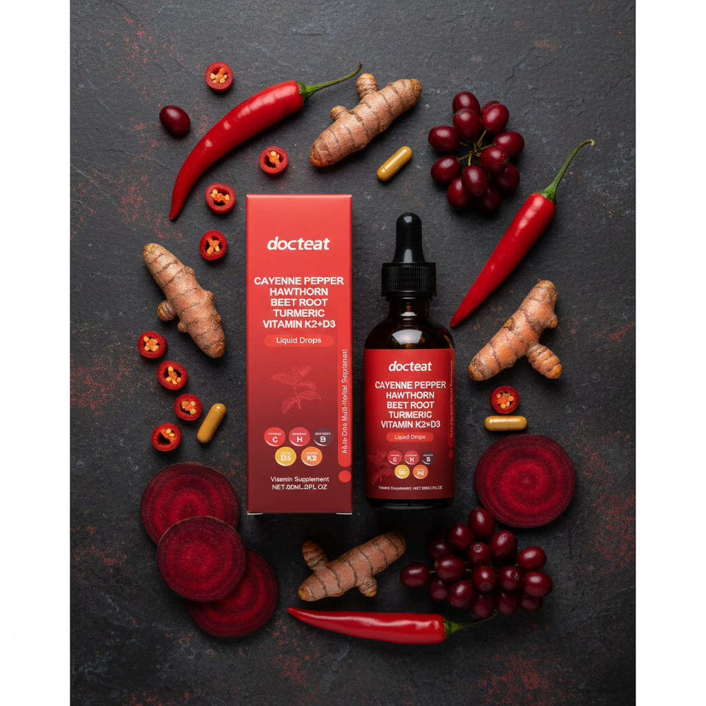 Docteat Liquid Drops Flat Lay