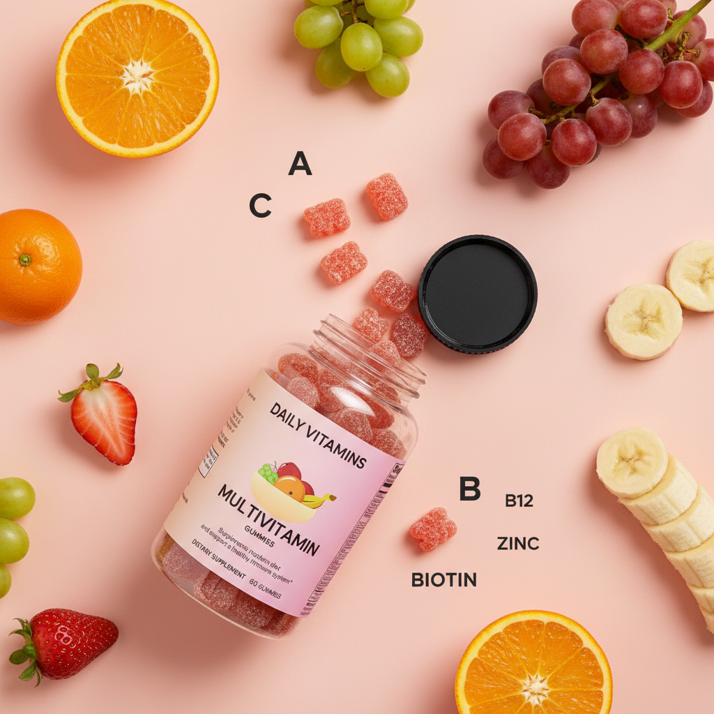 Multivitamin Flat Lay