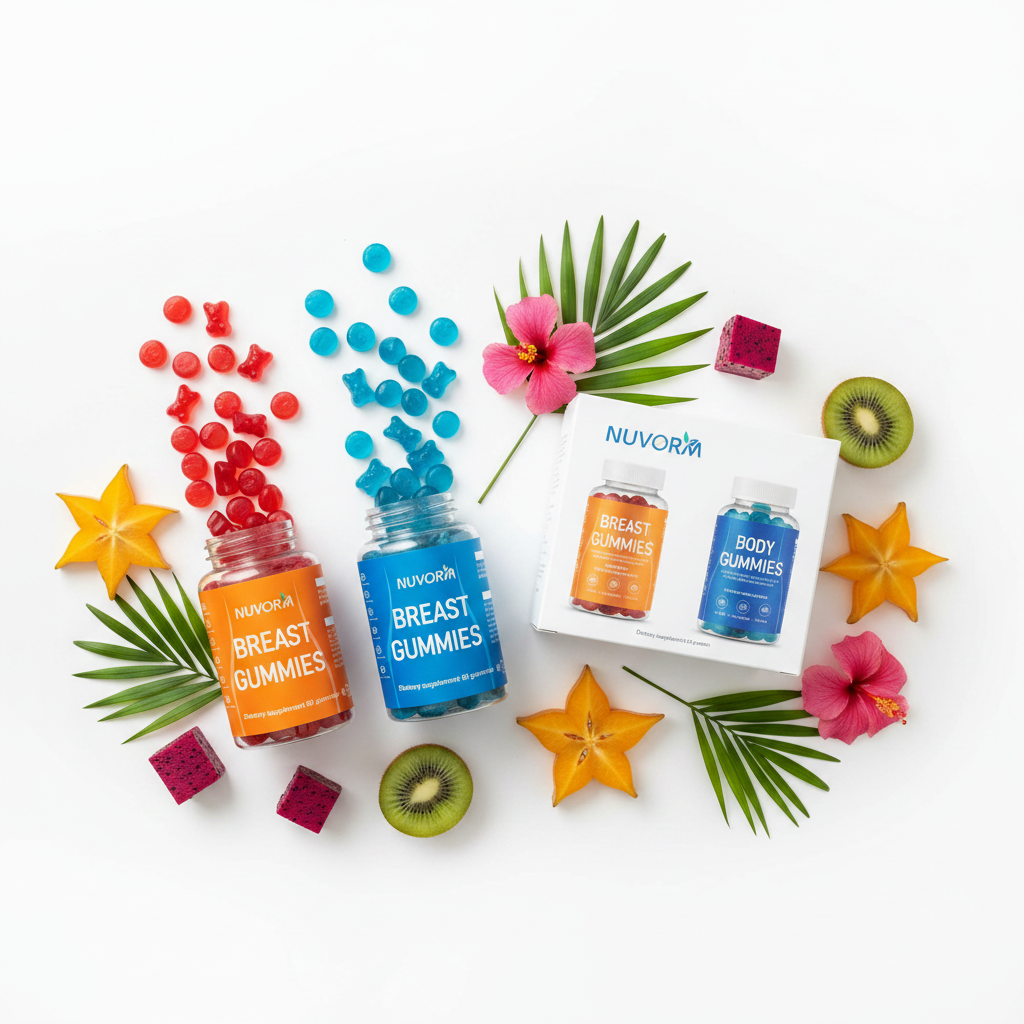Nuvora Gummies Duo Flat Lay