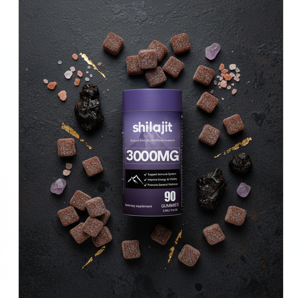 Nuvora Shilajit Flat Lay